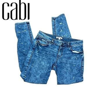 Cabi- Skinny Mid Rise Distressed Jeans- Size 8